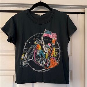 Daydreamer graphic cropped T shirt